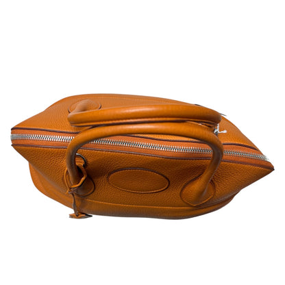 HERMES Bolide 31 Orange Taurillon Leather Gold Hardware Handbag HE434