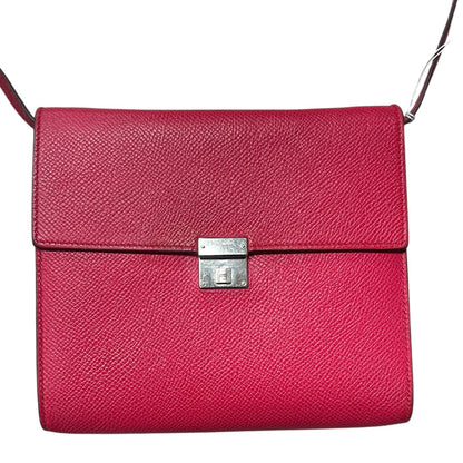HERMES Click 16 Pochette Crossbody Bag Pink Leather Shoulder Bag HE435