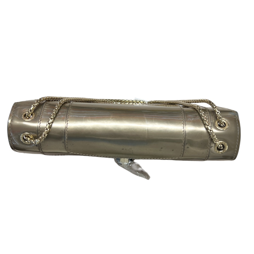 BVLGARI Serpenti Forever Patent Leather Chain Shoulder Bag Silver BV61