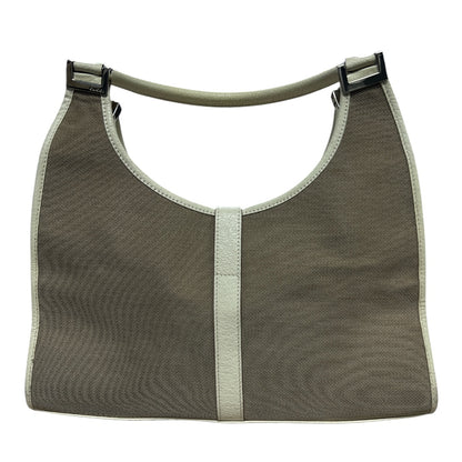GUCCI Jackie Canvas Leather Hobo Shoulder Bag Beige GU563