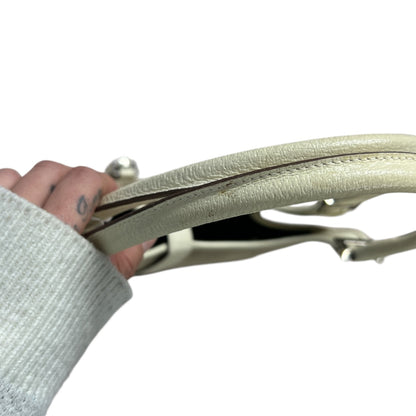 GUCCI Jackie Canvas Leather Hobo Shoulder Bag Beige GU563
