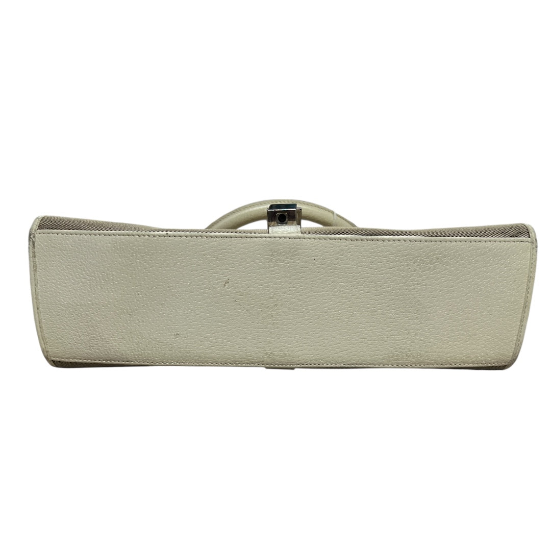 GUCCI Jackie Canvas Leather Hobo Shoulder Bag Beige GU563