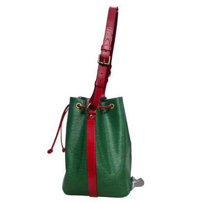 Louis Vuitton Epi Petit Noe Bicolor Leather Shoulder Bag Green Red LO2193