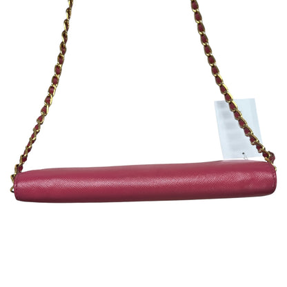PRADA Saffiano Leather Chain Wallet Shoulder Bag Pink PR176