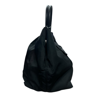 PRADA Nylon Bow Handbag Tote Bag Black PR177