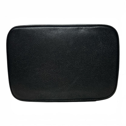 CHANEL Vanity Bag CC Logo Caviar Skin Black Gold Hardware 2WAY CH2115