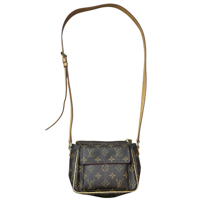 LOUIS VUITTON Monogram Viva Cite PM Shoulder Bag Crossbody Brown Canvas LO2233