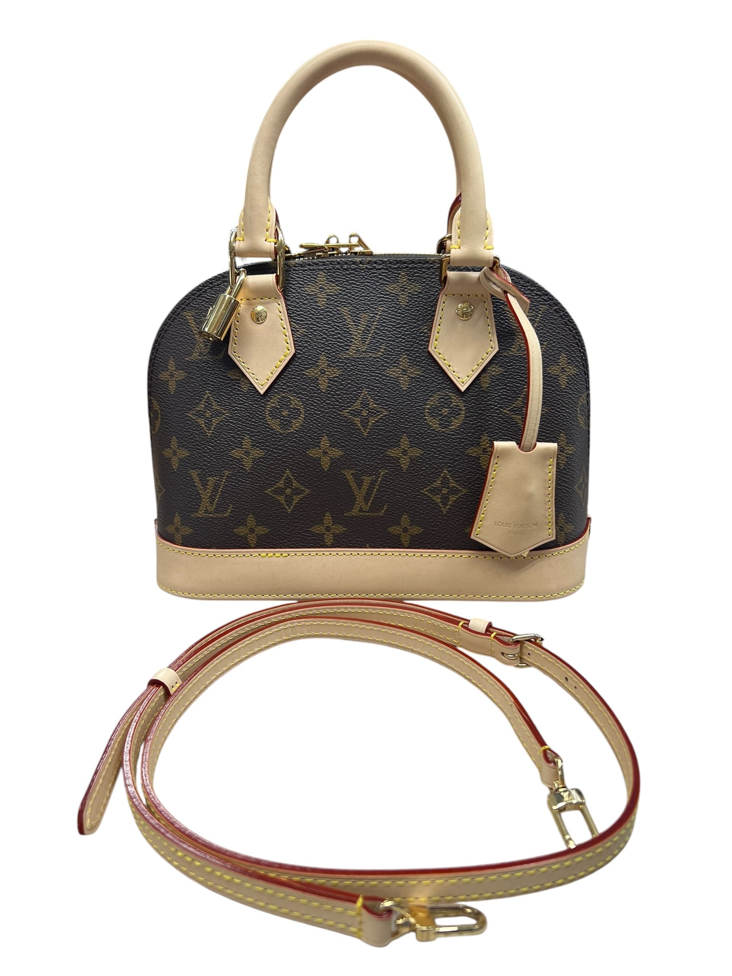 LOUIS VUITTON Monogram Alma BB 2-Way Shoulder Bag Handbag Brown Canvas LO2245