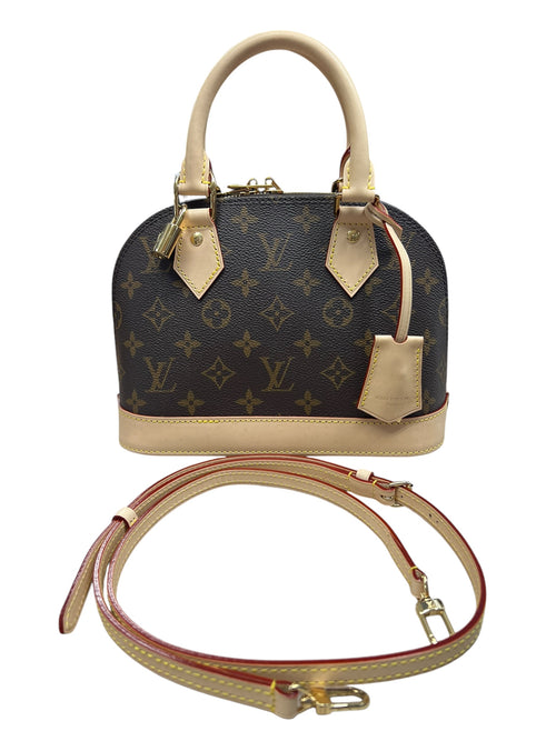LOUIS VUITTON Monogram Alma BB 2-Way Shoulder Bag Handbag Brown Canvas LO2245