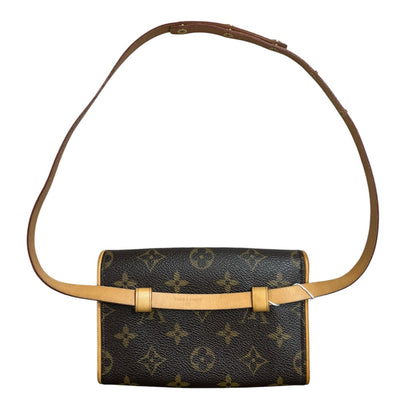 LOUIS VUITTON Monogram Pochette Florentine Waist Bag Belt Bag Brown Canvas LO2258