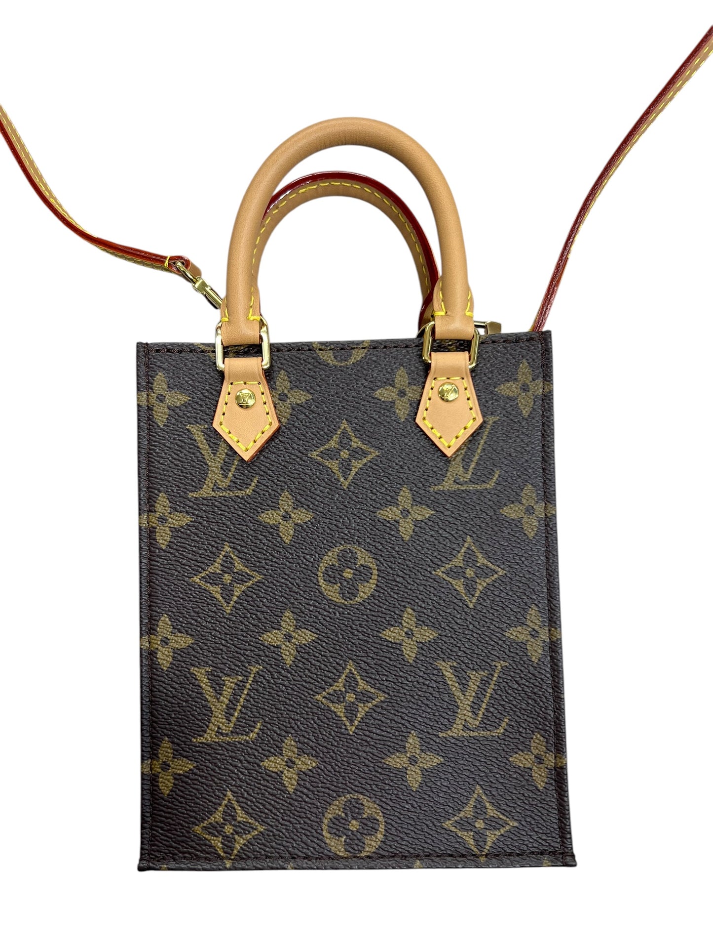 LOUIS VUITTON Monogram Petit Sac Plat 2Way Handbag LO2286
