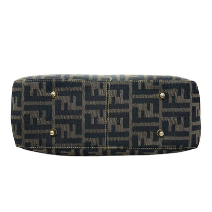 FENDI Zucca Small Tote Bag Canvas Brown FE370