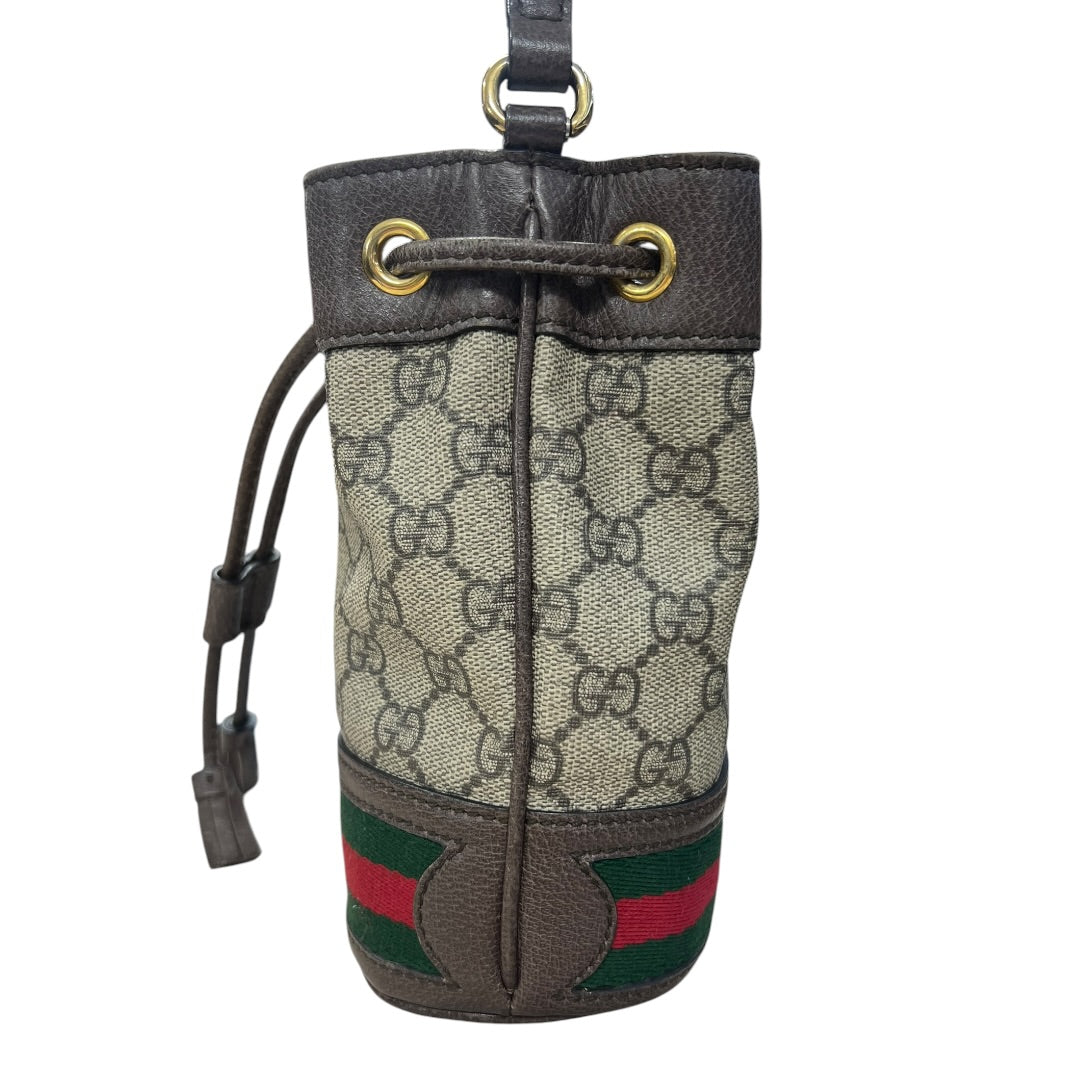 GUCCI Ophidia Mini Bucket Bag GG Supreme Shoulder Bag GU589