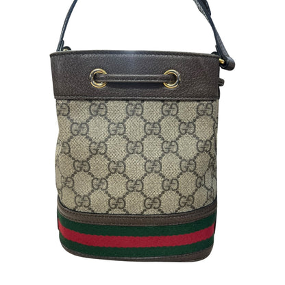 GUCCI Ophidia Mini Bucket Bag GG Supreme Shoulder Bag GU589