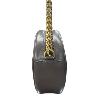 PRADA Diagram Leather Chain Shoulder Bag Gray PR192