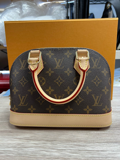 LOUIS VUITTON Monogram Alma BB 2-Way Shoulder Bag Handbag Brown Canvas LO2245