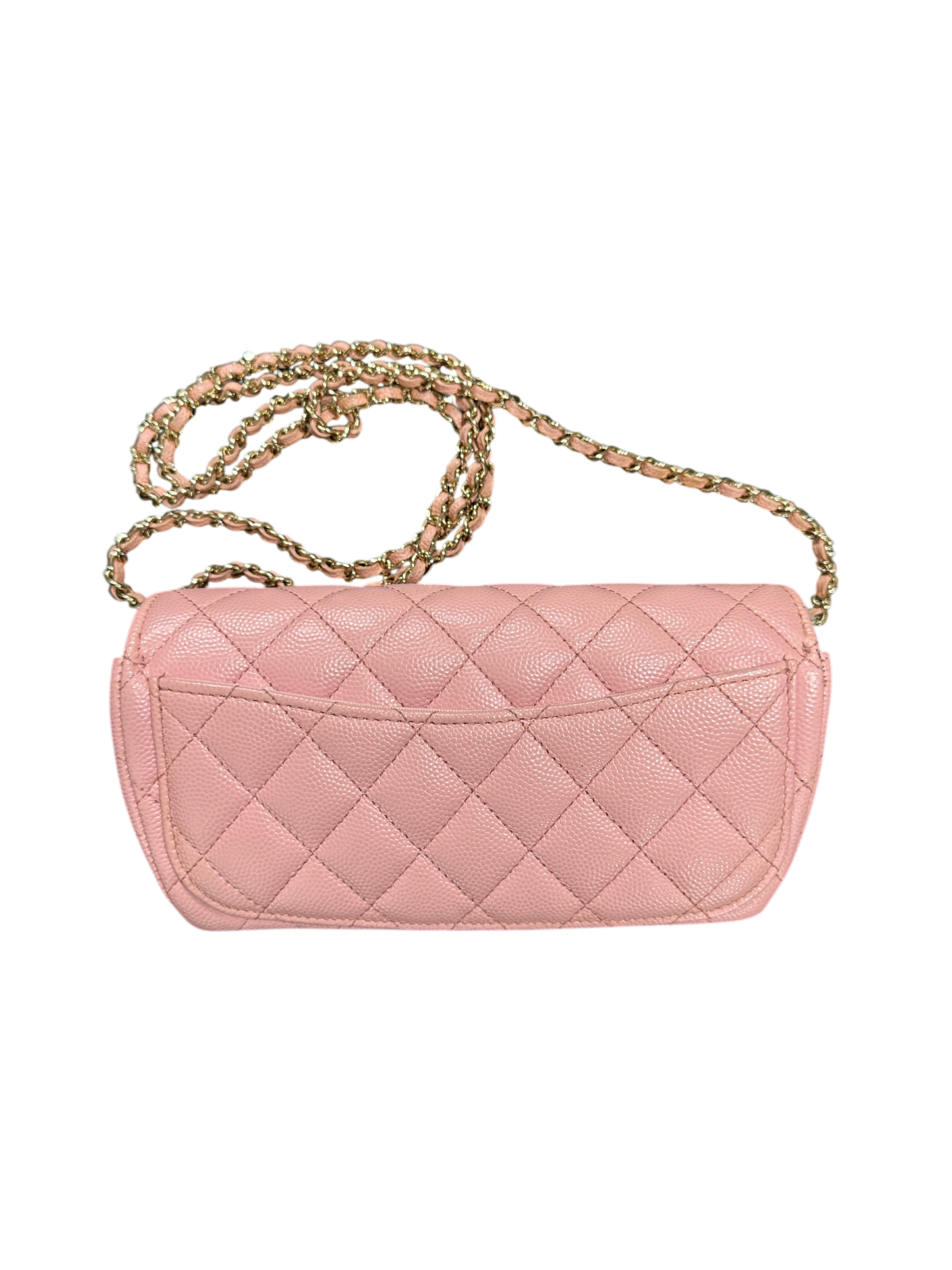 Chanel Matelassé 18 Mini Flap Bag Pink Caviar Leather Gold Hardware Series 31 - CH2081
