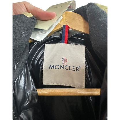 Authentic Moncler Shiny Khaki Green Hooded Down Jacket MO213