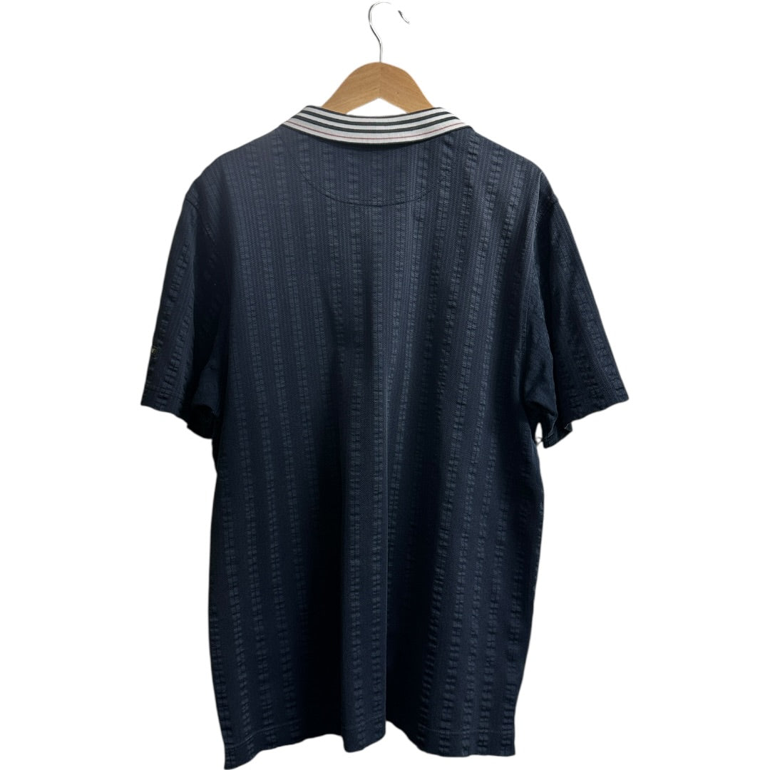 Authentic Burberry Golf Horse Logo Polo Shirt Navy BU830
