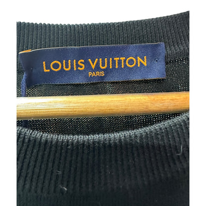 Authentic Louis Vuitton Black & Neon Green 1854 Logo Knit Top Tk49